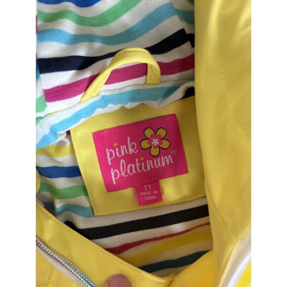 Pink Platinum Yellow Rain Jacket - Picture 8 of 11
